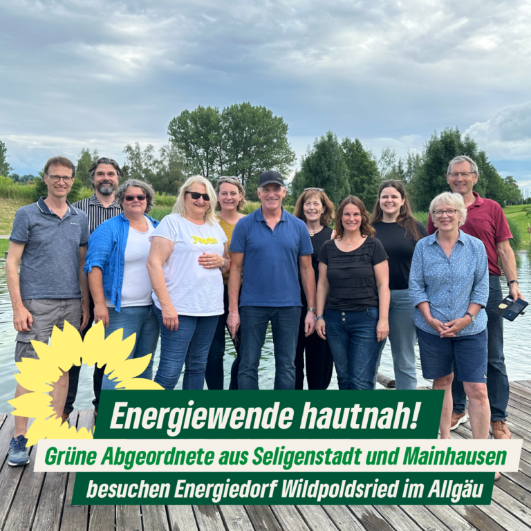 Energiewende hautnah: Besuch der Fraktionen von Bündnis 90/Die Grünen aus Seligenstadt und Mainhausen in Wildpoldsried